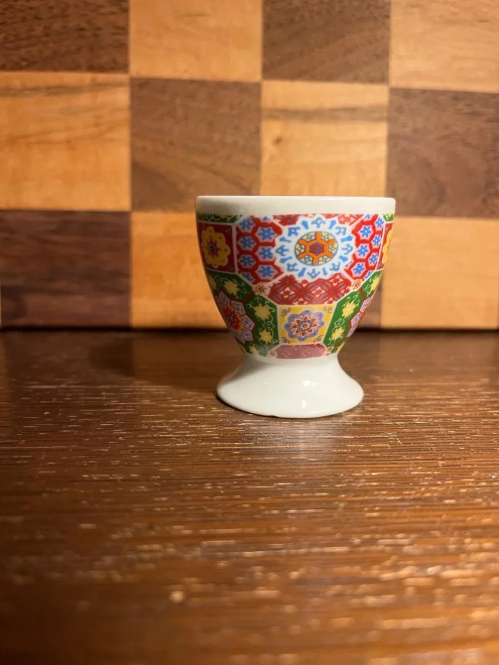 Colorful Mosaic Egg Cup A646